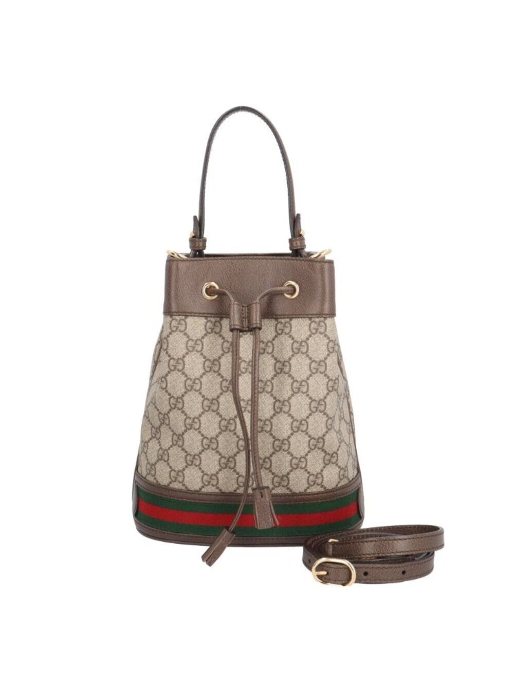 Gucci GG Rubaguet Odia Shoulder Bag Split Canvas Beige
